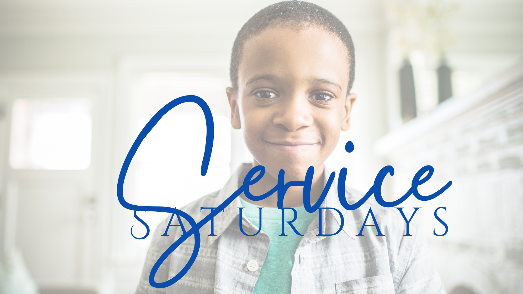 Service Saturdays program featuring a child